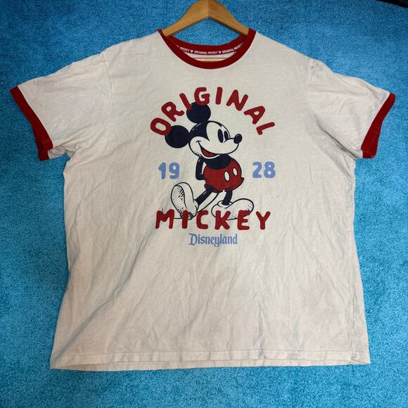 Rare Vintage Original Walt Disney T Shirt Sz XL 70s 80s Mickey Mouse Off-White - Picture 1 of 13